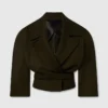 Kurze Trenchcoat-Jacke mit Gürtel