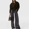 Kurze Trenchcoat-Jacke mit Gürtel