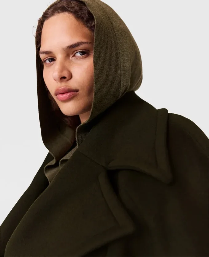 Kurze Trenchcoat-Jacke mit Gürtel