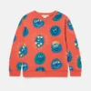 Langarm-T-Shirt mit Monstergesichtern