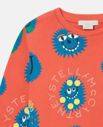 Langarm-T-Shirt mit Monstergesichtern