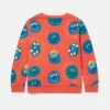 Langarm-T-Shirt mit Monstergesichtern
