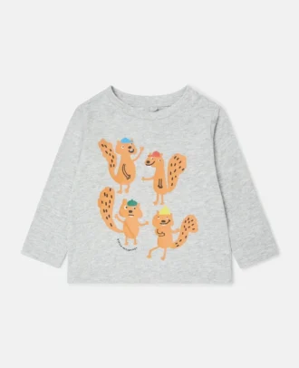 Langarmshirt mit Eichhörnchen-Grafik