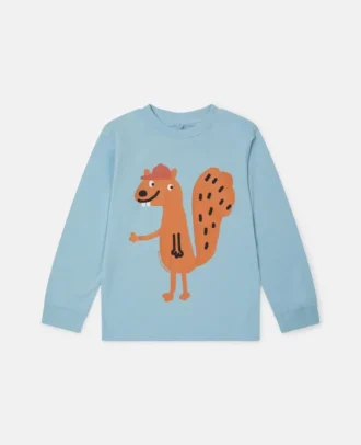 Langarmshirt mit Eichhörnchen-Grafik