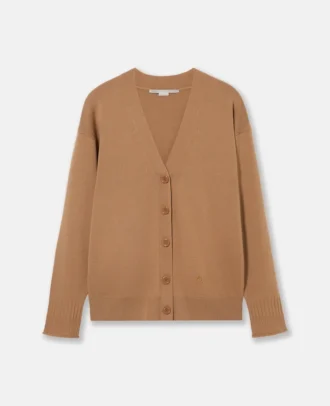 Langärmelige Strickjacke mit V-Ausschnitt