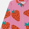 Langärmeliger Badeanzug mit Erdbeerprint