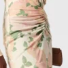 Langärmeliges Minikleid mit Pfingstrosenprint