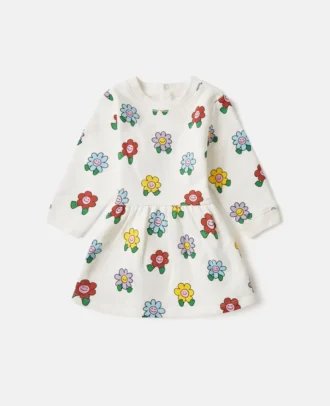 Langärmliges Kleid mit Blumenprint