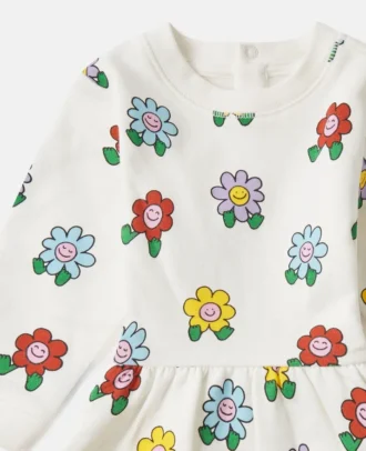 Langärmliges Kleid mit Blumenprint