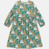 Langärmliges Kleid mit Earth Friends-Print