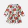 Langärmliges Kleid mit Earth Friends-Print