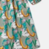 Langärmliges Kleid mit Earth Friends-Print