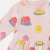 Langärmliges Kleid mit Jelly-Print