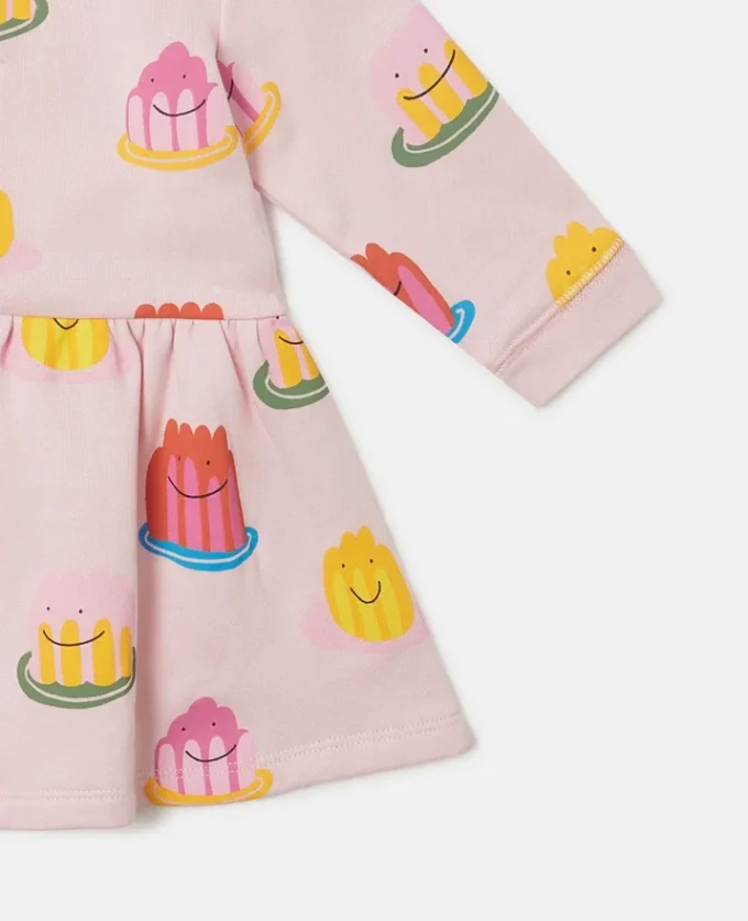 Langärmliges Kleid mit Jelly-Print