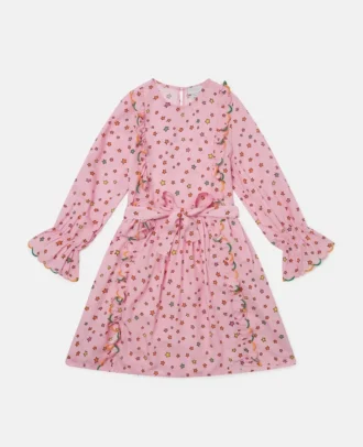 Langärmliges Kleid mit Sternenprint