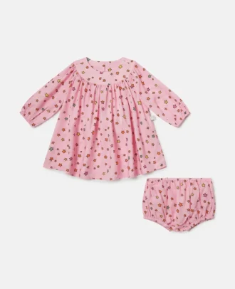 Langärmliges Kleid mit Sternenprint