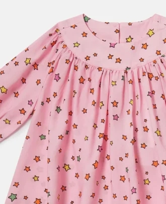 Langärmliges Kleid mit Sternenprint