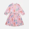Langärmliges Kleid mit Taubenprint