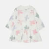 Langärmliges Kleid mit Taubenprint