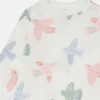 Langärmliges Kleid mit Taubenprint