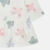 Langärmliges Kleid mit Taubenprint
