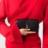 Langärmliges Midikleid mit Wasserfallausschnitt