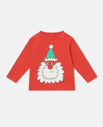 Langärmliges Oberteil mit Weihnachtsmann-Motiv