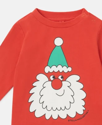 Langärmliges Oberteil mit Weihnachtsmann-Motiv