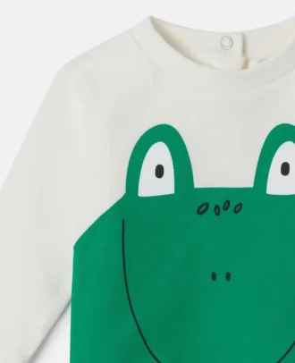 Langärmliges T-Shirt mit Frosch-Grafik