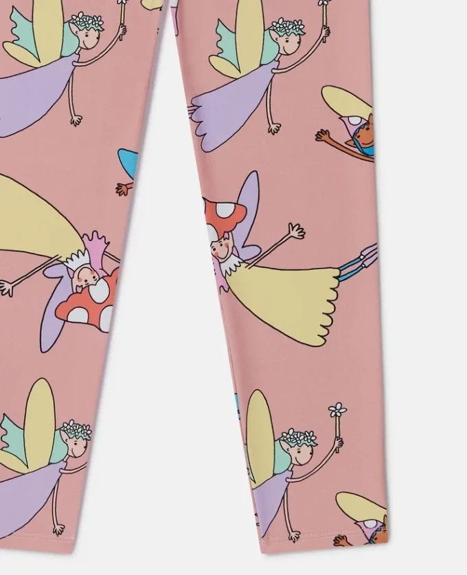 Leggings mit Elastizität und Feen-Print