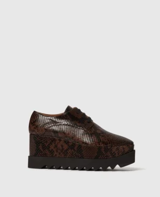 Limitierte Auflage Elyse Snake Plateauschuhe