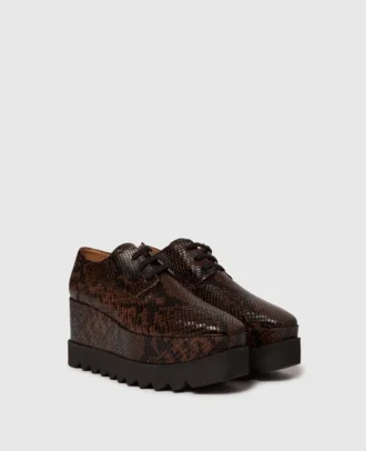 Limitierte Auflage Elyse Snake Plateauschuhe