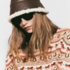 Logo-Bucket-Hat mit Plüschfutter