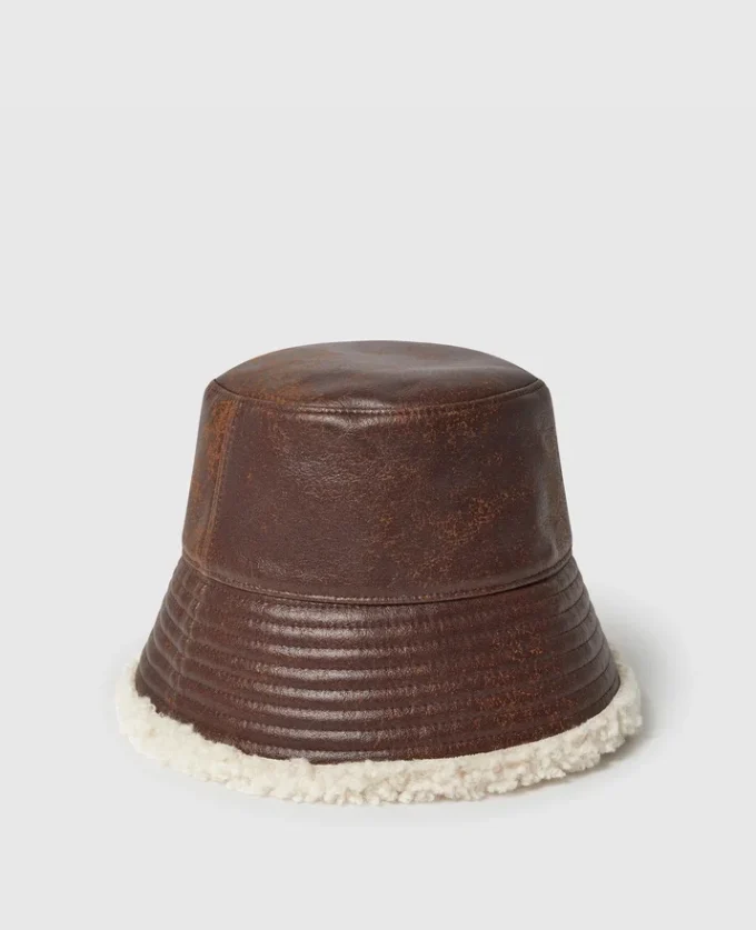 Logo-Bucket-Hat mit Plüschfutter