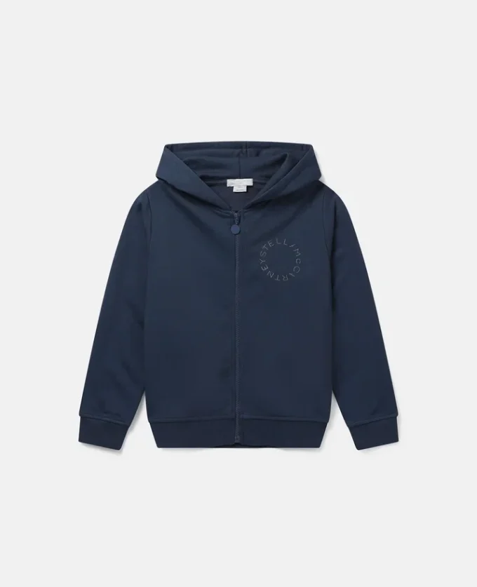 Logo-Kapuzenpullover mit Reißverschluss