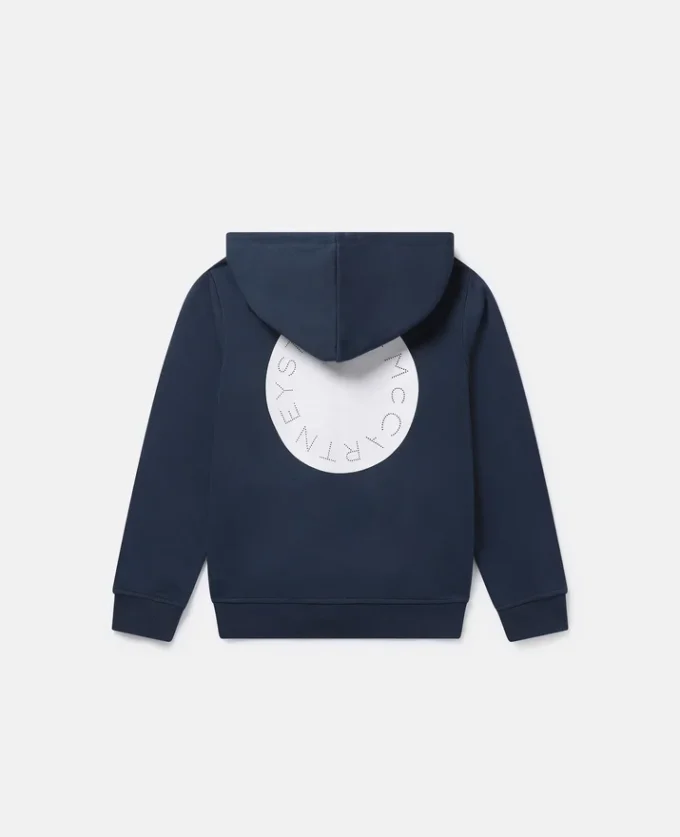 Logo-Kapuzenpullover mit Reißverschluss