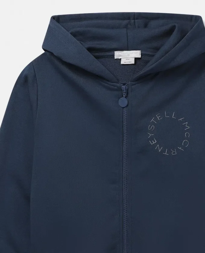 Logo-Kapuzenpullover mit Reißverschluss