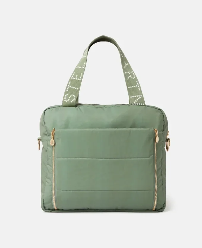 Logo Tape Changing Tote Bag