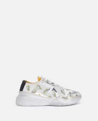 Loop Low-Top-Sneaker mit Erdbeerprint und Metallic-Effekt