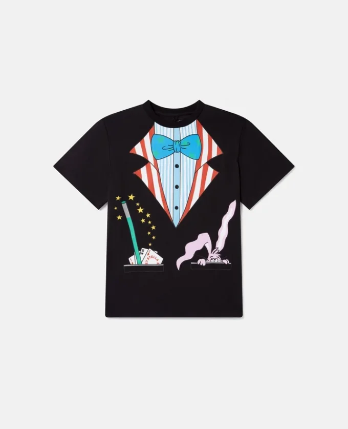 Magicians Bunny Graphic Rundhals-T-Shirt