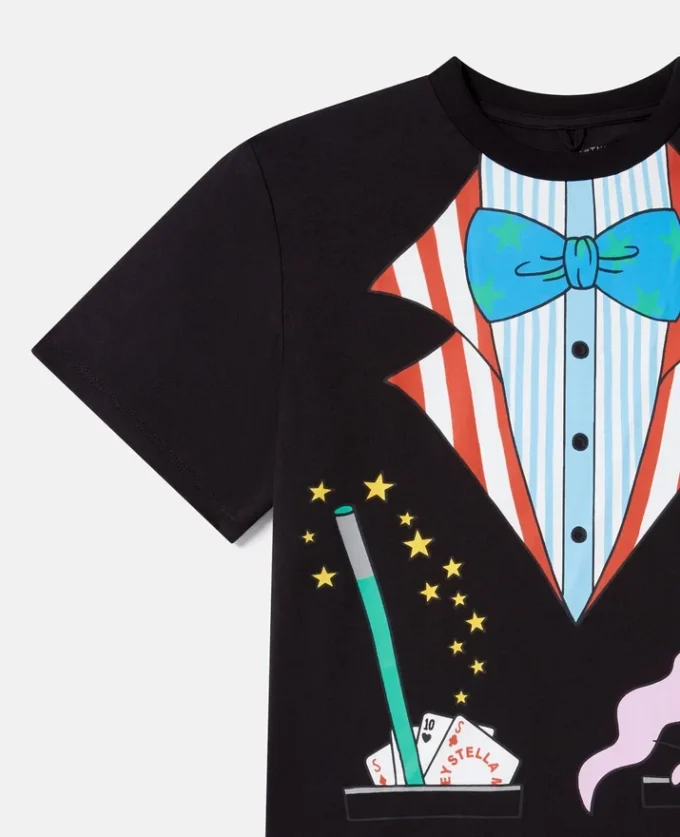 Magicians Bunny Graphic Rundhals-T-Shirt