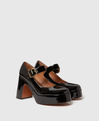 Mary Janes mit Lackabsatz