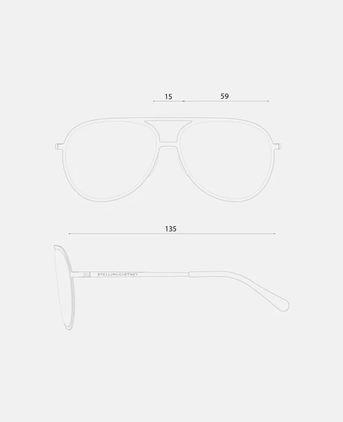 Metall-Pilotenbrille