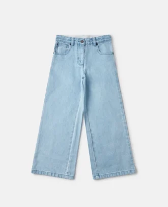 Mid-Rise-Jeans mit weitem Bein
