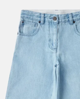 Mid-Rise-Jeans mit weitem Bein