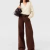 Mid-Rise-Jeans mit weitem Bein