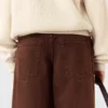 Mid-Rise-Jeans mit weitem Bein