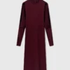 Midi-Kleid aus Satin mit Cape-Ärmeln und Cut-outs