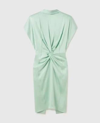 Midi-Kleid mit Flügelärmeln, Neckholder und Twist-Detail