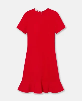 Midi-Kleid mit Rüschen und kurzen Ärmeln